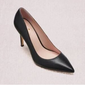 Kate Spade Vivian Pumps Black Leather Point Toe Heels